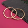 Hoop Huggie 40 60 70 80 Diamètre de cuivre large Big Boucles d'oreilles pour femmes bijoux punk rond Métal Déclaration Gold Colorhoop