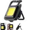 Mini torcia a LED da lavoro, torcia tascabile portatile, portachiavi USB ricaricabile per campeggio all'aperto