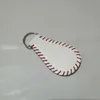 Tomma PU-lädernyckelringar Ringar Monogram Personlig Baseball Softball Nyckelringar Sporthängeväska Charm Nyckelringar Presenter Smycken Tillbehör för män Kvinnor