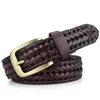 Ceintures Tressées Pour Hommes Tissé De Luxe Vache Véritable Sangles En Cuir Tricoté À La Main Designer Homme Jeans Ceinture MaleBelts Fred22