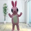 Halloween Pink Bunny Mascot Costume High Quality Cartoon Postacie strój garnitur Halloween dla dorosłych Rozmiar Przyjęcia urodzinowe Festiwal Festiwal Dress