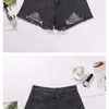 Summer High Waist Denim Shorts Woman Wild Slim Sexy Tight Tassels Ripped Fashion Streetwear Women's W220418
