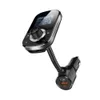 Bluetooth 자동차 키트 MP3 플레이어 핸즈프리 무선 FM 송신기 QC 3.0 2.4 USB 충전기 빅 LCD 리모콘 소매 상자 HY90