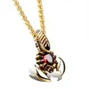 Jewelry Fashion Stainless Steel Men Necklace Scorpion With Stone Golden Silver Pendant High quality Necklaces For Men241r