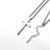 Titaniumstålhalsband för män Hip Hop Cross Pendant Sweater Chain Goth Jewelry for Women Accessories