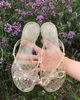 Hot 2022 Fashion Woman Flip Flops Summer Shoes Cool Beach Rivets Big Flat Sandals Brand Jelly Shoesals Girls 36-41