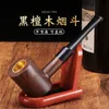 Solid New copper pot three purpose pipe black sandalwood fearless cracking hammer silk pipe waxing dry