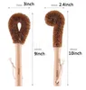 Natural Pot Brushs Beech Wooden Handle Pans Dish Cleaning Brush Hanging Nonstick Pan Cleaner Cup Brush Kitchen Accessories de566