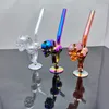 2022 Pipe en verre Brûleur à mazout Bong Narguilé Nouvelle couleur squelette enduit avec base grand verre à bulles fumer ensemble