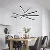 Duplex Stair Simple Modern pedent lamp LED Chandelier Ligthing Dining Living Room Black Hanging Lamp Creative Lobby Home Deco Long Fixtures