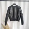 Fitaylor Faux Leather Jacket Женщина O-образная байкерская куртка женская мотоциклетная пальто 4xl Soft PU Basic Black Outwear L220728