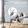 Super Bright Dimmable Modern LED Floor Lamp for Living Room Bedroom Stand Night Lights Rechargeable Desk Lamp 2 in 1 Christmas Decoration Lighting Floor Lamp