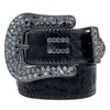 Designer BB -bälte för män Kvinnors strassbälten med fulla multicolour glänsande diamantrasser