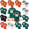 Thr NCAA College-Trikots Miami Hurricanes 13 DeeJay 15 Brad Kaaya 15 Jarren Williams 18 Tate Martell Custom Football Stitched