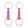 2 Pack Quick Release Detachable Keyring Pull Apart Keychain, Double S plit Snap