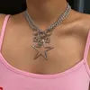 2022 Новые слоистые кубинские ссылки цепи ожерелье для женщин Y2K бабочка череп крест жемчуг многослойные серебряные панк гранж ювелирные аксессуары подарки для дам