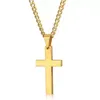 Délicat Hommes En Acier Inoxydable Croix Pendentif Colliers Hommes Lettre Gravée Avec Un Seul Coeur Religion Foi Crucifix Charme Chaîne En Titane Pour Les Cadeaux