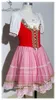 Red Chipollino Variation Professional Ballet Dress For Girls Ballerina Tutu Dress BT4144