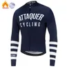 Vestes de course Attaquer Maillot de cyclisme à manches longues 2022 Équipe d'hommes Automne Hiver Vêtements en polaire thermique Ropa Ciclismo