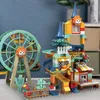 Murmelbahn Architektur Burg Bausteine Auto Actionfiguren Freunde Kinder Lernspielzeug für Jungen Weihnachtsgeschenke 220527