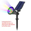 2pcs LED Grow Light Spotlight Solar Powered Garden Super Bright 250 Lumens Extérieur Terbier pour le moulu ou le mont Couleur bleue