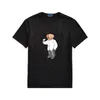 Tamanho dos EUA 100% Algodão Camiseta Branca Designer T Cadeis Martini Urso Hóquei Urso Esqui Capitão dos EUA Padrão