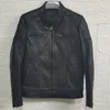 Vintage cuir épais 100% véritable peau de vache Biker veste coupe ajustée hommes moto manteau automne asiatique taille S5XL M419 220810