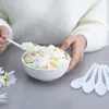 Asian Soup Spoons Saimin Ramen White Plastic Spoon Outdoor Disposable Spoons GCE13515