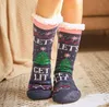 Stock Christmas Knit Socks Cartoon Xmas Treehouse Womens Thick Sherpa Fleece Lined Thermal Socks-Christmas Decorations 16styles