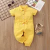 Roupa de macacão de macacão de menino de menina de bebê