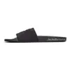 new arrival mens and womens fashion black Logo embossed leather Slide sandals with rubber sole size euro 35-45312T