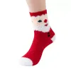 2022 Chaussettes de Noël Elk chaussettes en molleton de corail épaissie chaussette de sol en gros chaussettes de Noël 0630