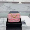 جديد مصمم الأزياء أكياس مبطن عالية الجودة حقيبة كتف فاخرة حمل محفظة محفظة Crossbody الصوف حقيبة يد كبيرة سعة Sacoche قناة رسول المحافظ