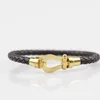 Lover Braided Leather Bracelets Aço inoxidável Pulseira de fivela magnética Presentes de pulseira de alta qualidade para mulheres Men29705556173