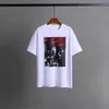 Créateur de mode peinture à l'huile coton manches courtes T-shirt hommes T-shirt t-shirt décontracté hauts chemise d'impression arrière de noir blanc pour homme