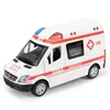 Mini City Diecast Ambulance Emergency Car Model Light Slide Open Door Ambulancia Oyuncak Educational Kids Toys For Children