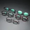 여성용 선글라스 광학 안경 라운드 독서 안경 남성 티타늄 프레임