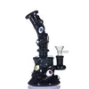 3D Eye Style Glass Tobacco Bongs Halloween Hookahs Tubos de água Tubos de água chuveiro PERC Octopus Burner Dab Rigs Beaker Bong com fumar tigela de ervas secas