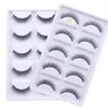 Falska ögonfransar 5/50Boxar Real Mink Fake 3D Natural Lashes Soft Eyelash Extension Makeup Kit Ciliofalse Harv22