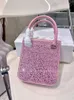 Kvinnors väska designer ny tote lyxiga handväskor silke och satins diamantkristall purses damer axel crossbody väskor