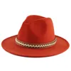 Novo chapéu de fedora abrangente de inverno de outono para homens homens vintage Felt Felt Tilby Hats Panamá Jazz Dress Cap
