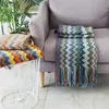 Filtar Super Soft Retro Sticked Bohemian Couch Throw Filt f￶r soffa Portable bilresor t￤cke sovrum vardagsrum