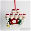 Christmas Decorations Festive Party Supplies Home Garden Lovely Ornament Personalized Family 2 3 4 5 Pvc Decoration Dh4Fa