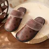 Hot Winter Home Plush Leather Slippers Lovers High Quality Personality Fashion Warm Couples Indoor Cotton Shoes Large Size 35-44