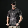 Мужские футболки летняя армейская боевая камуфляж Футболка Man Тактическая военная военная круто-макс быстро сушачие рубашки с коротким рукавом Unif