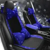 Housses de siège de voiture strass bleu incrusté de mode Simple housse de coussin antidérapante de protection fournitures intérieures voiture