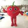 Halloween Red Tomato Mascot Costume de haute qualité Carrière de dessin animé tenues Suite des adultes Taille de Noël Carnaval Party Outdoor Tipting Advertising Costumes