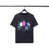 22SS NIEUWE Summer Limited Band Portret Gedrukte T-shirt Trend High End Street T-shirts Vintage gewassen ademende mode casual mannen vrouwen korte mouw tjammtx25