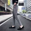 Летний мужской костюм Брюки Мода 2022 Корейский Slim Fit Деловые клетчатые брюки Мужские формальные универсальные мужские классические брюки до щиколотки L2207022814