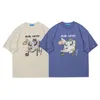 Męskie koszulki grafiki drukuj męskie zabawne krótkie rękawie Tshirty Summer Hip Hop swobodne moda dla kobiet top tee streetwear dm569men's